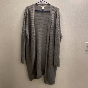 H&M oversized, cable knit grey sweater cardigan